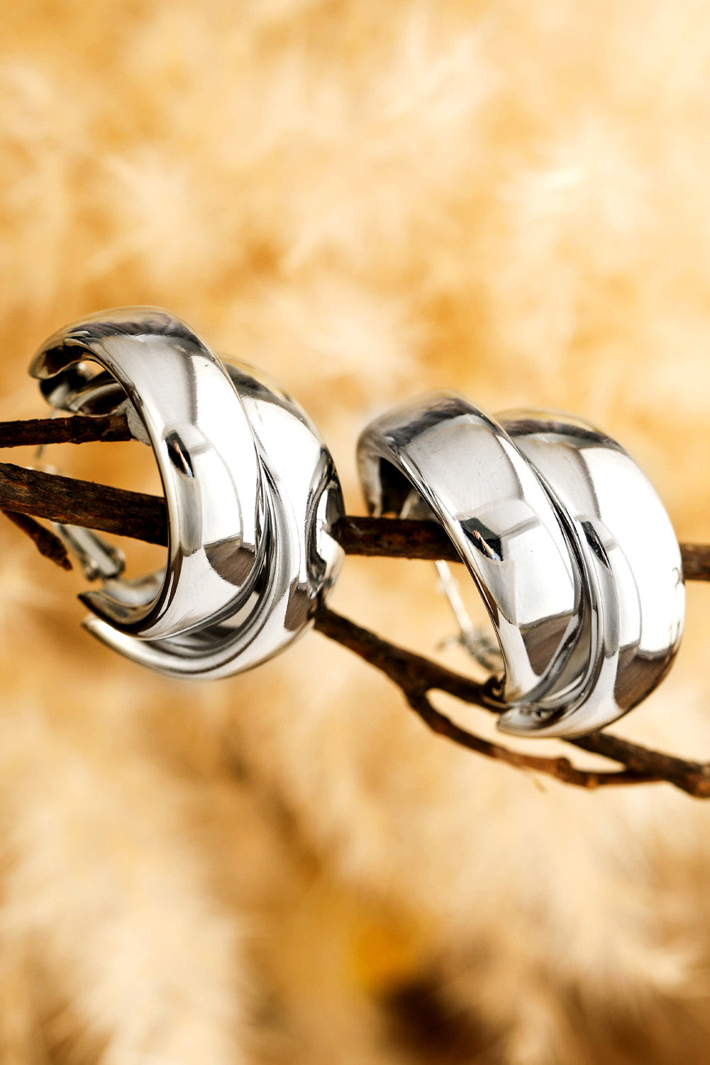 Gold Layered Hoop Dangle Earrings