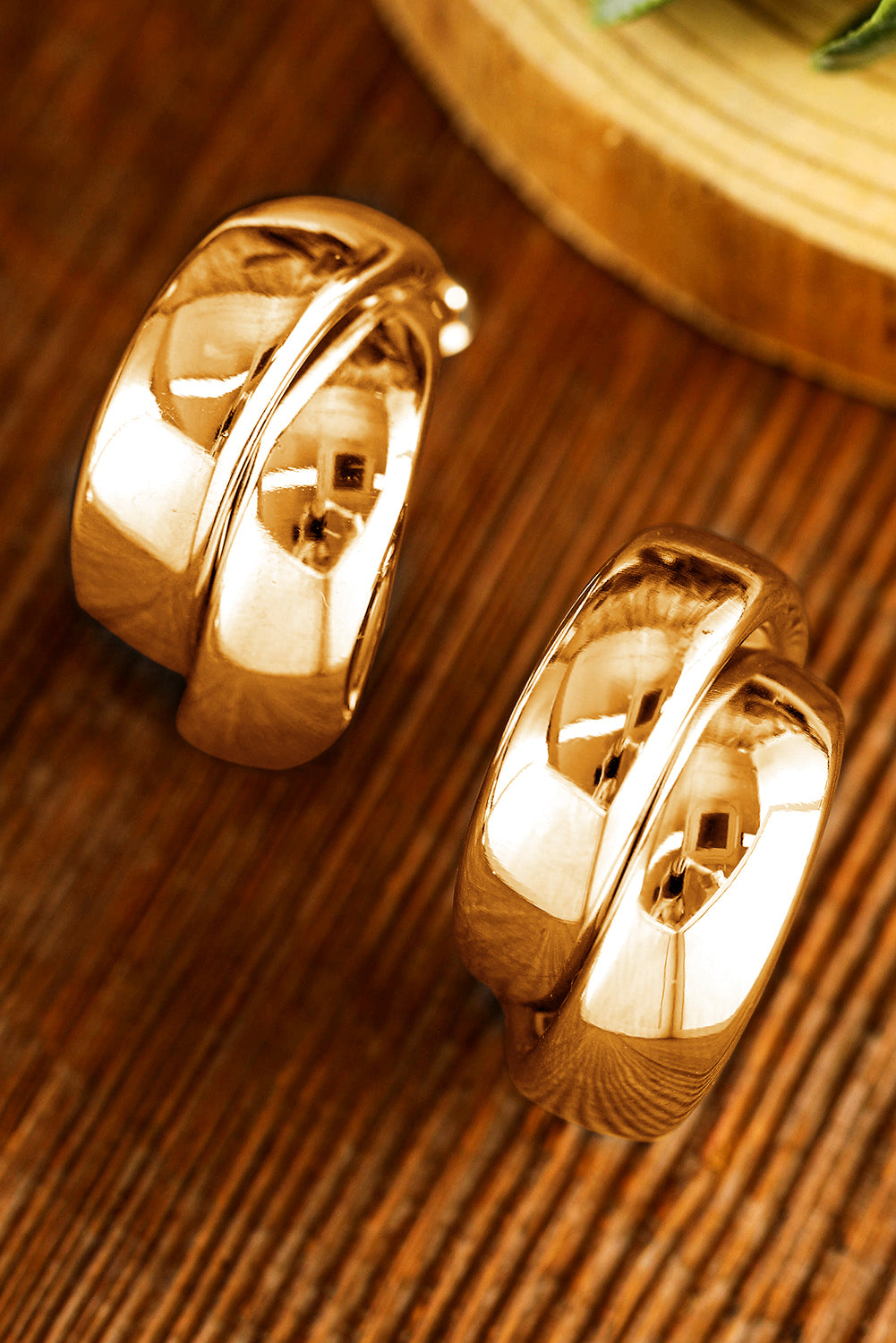 Gold Layered Hoop Dangle Earrings
