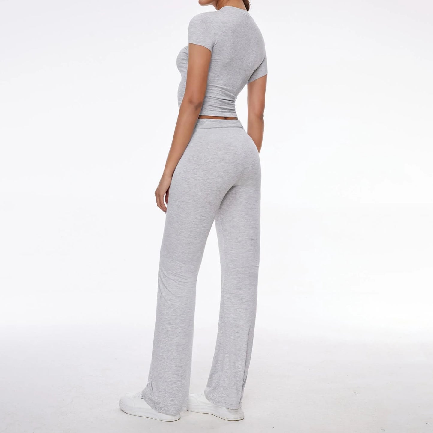 Solid Tee & Drawstring Trousers Set™️