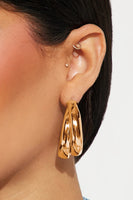 Gold Layered Hoop Dangle Earrings